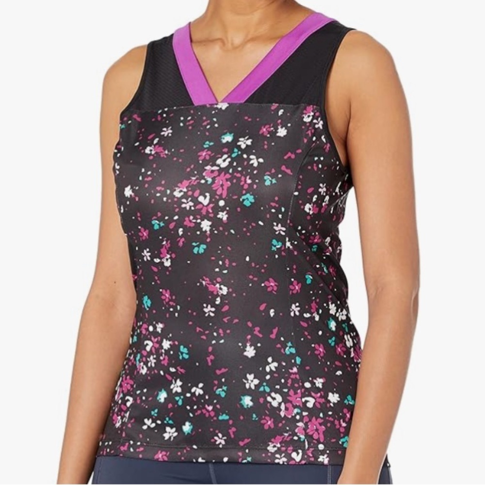 Grand Slam Performance Women XS Abstract Floral Tennis Pickleball Tank Top NWT